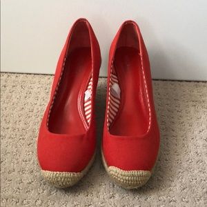 Target Merona red espadrille wedges